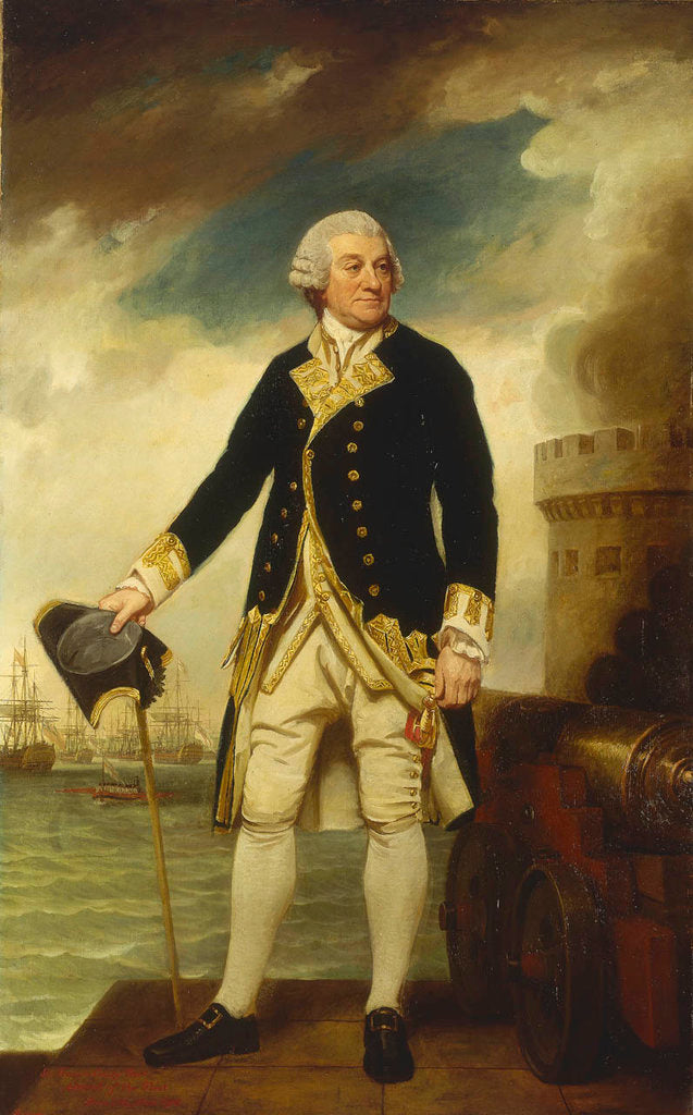 Detail of Admiral Sir Francis Geary (1709/10-1796) by George Romney