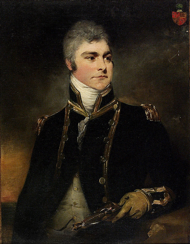 Detail of Captain Sir Charles Hamilton by William Beechey