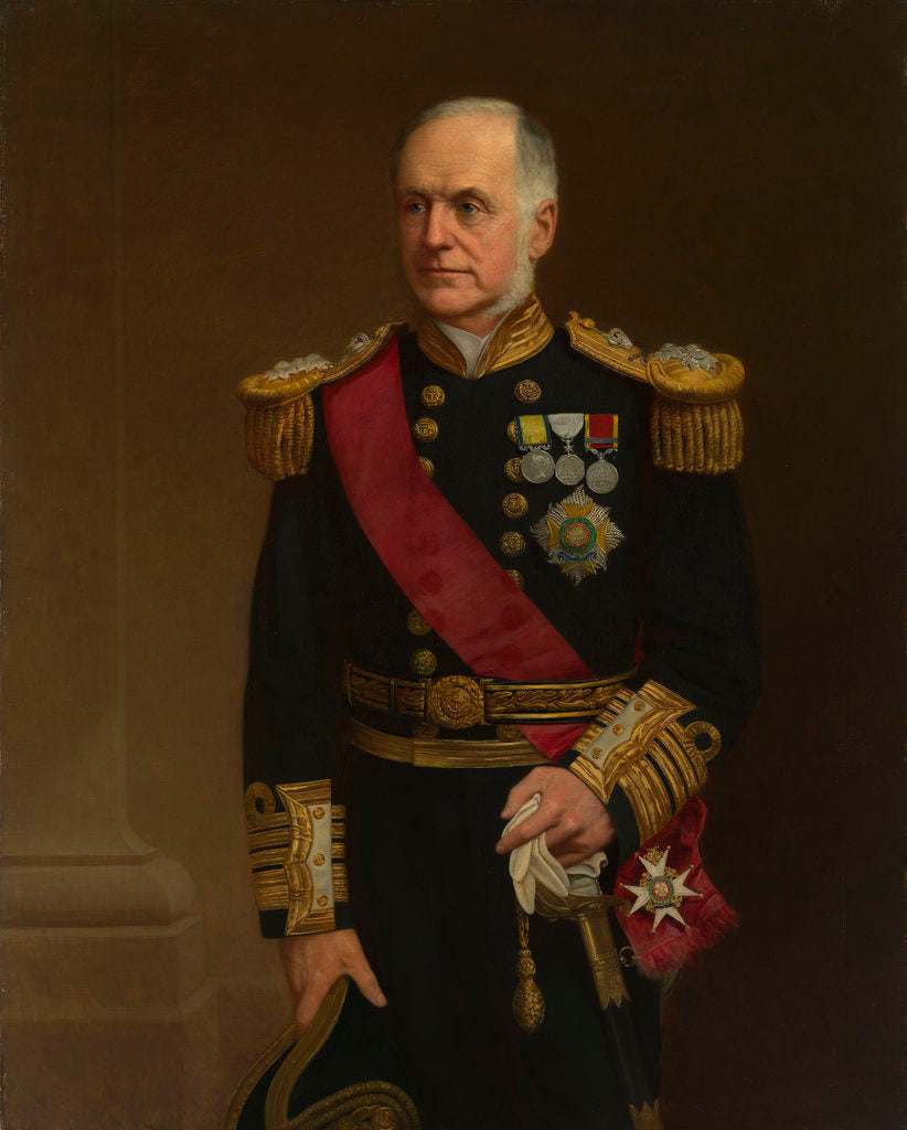 Detail of Portrait of Admiral Sir Richard Vesey Hamilton (1829-1912) by 20th Century British School