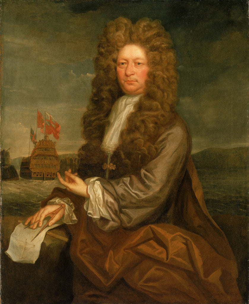 Detail of Fisher Harding, Master shipwright, with the Launch of the 'Royal Sovereign' by Jonathan Richardson