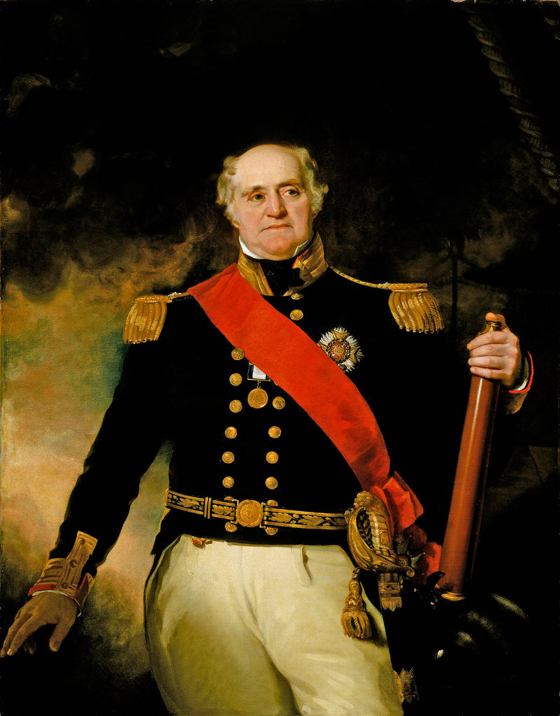 Detail of Sir Thomas Masterman Hardy, Vice-Admiral of the Blue (1769-1839) by Richard Evans