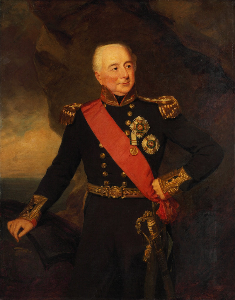 Detail of Admiral Sir William Hargood (1762-1839) by Frederick Richard Say