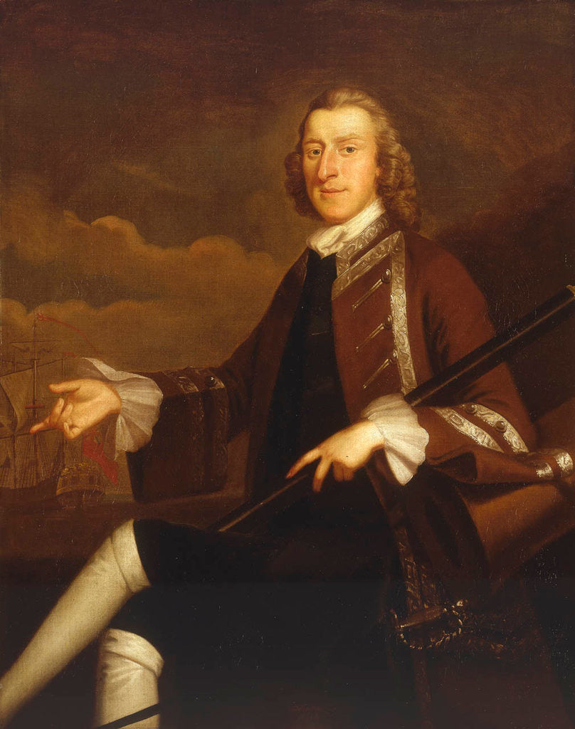Detail of Viscount Samuel Hood (1724-1816) by John Wollaston