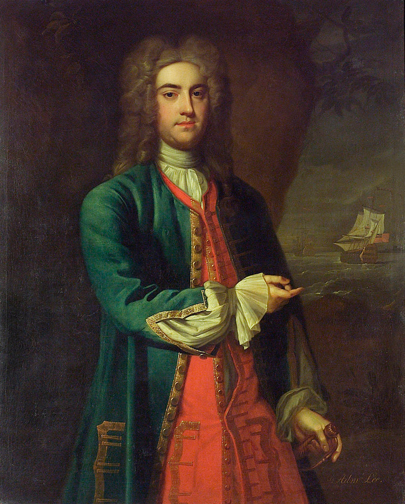Detail of Vice-Admiral Fitzroy Henry Lee (1699-1750) by British School