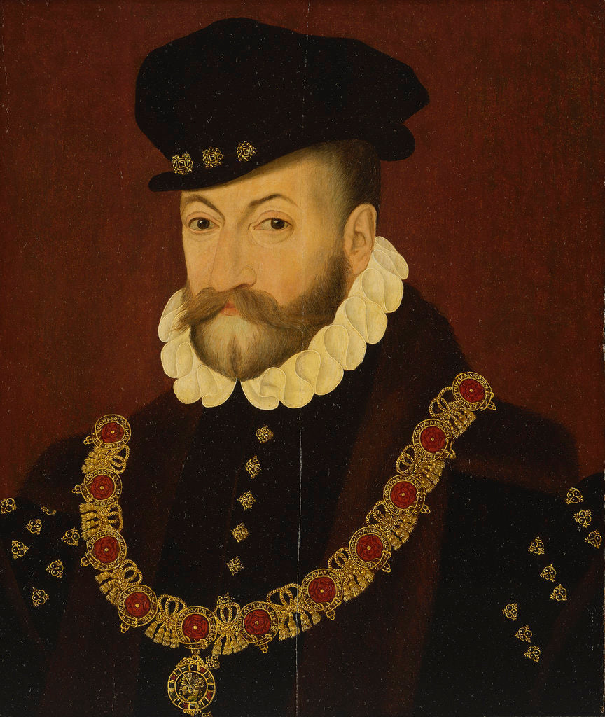 Detail of Edward Fiennes de Clinton, 1st Earl of Lincoln (1512-1585) by British School
