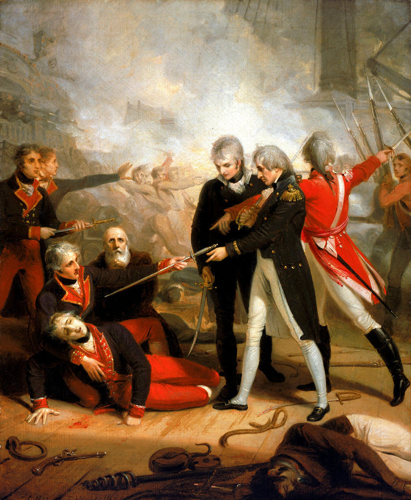 Detail of Receiving the surrender of the 'San Nicolas', 14 February 1797 by Richard Westall