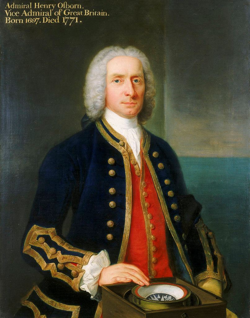 Detail of Captain Henry Osborn (1697-1771) by Claude Arnulphy