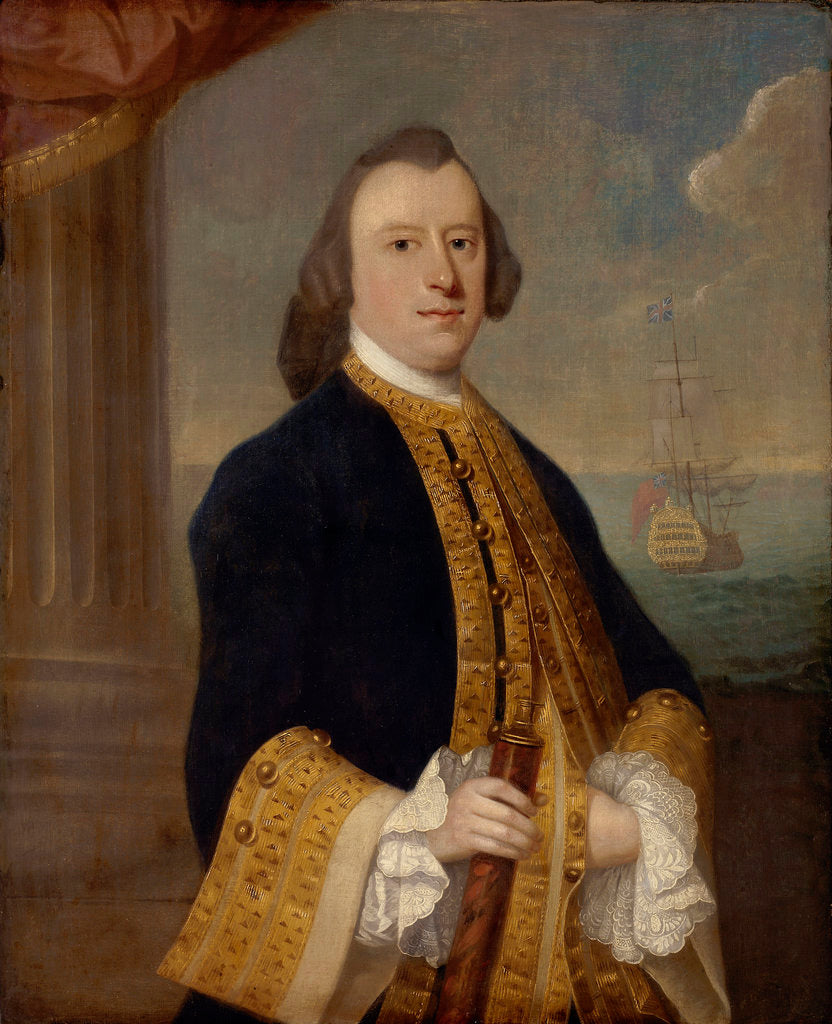 Detail of Captain John Reynolds (circa 1713-1788) by Jeremiah Theus