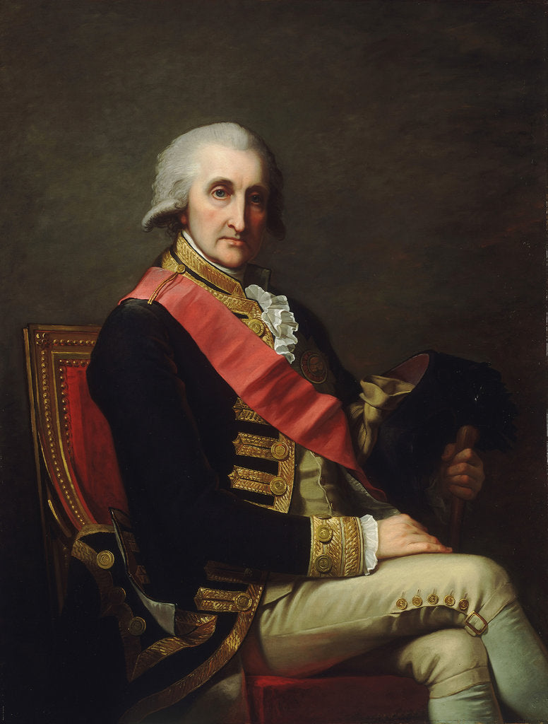 Detail of Admiral Lord George Brydges Rodney, 1st Baron Rodney (1719-1792) by Jean-Laurent Mosnier