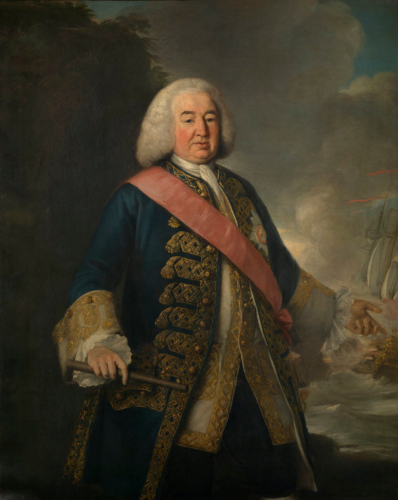 Detail of Admiral Sir William Rowley (circa 1690-1768) by British School