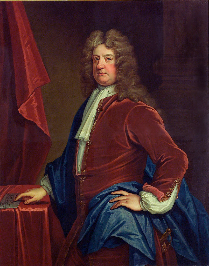Detail of Admiral Edward Russell, 1st Earl of Orford (1653-1727) by Thomas Gibson