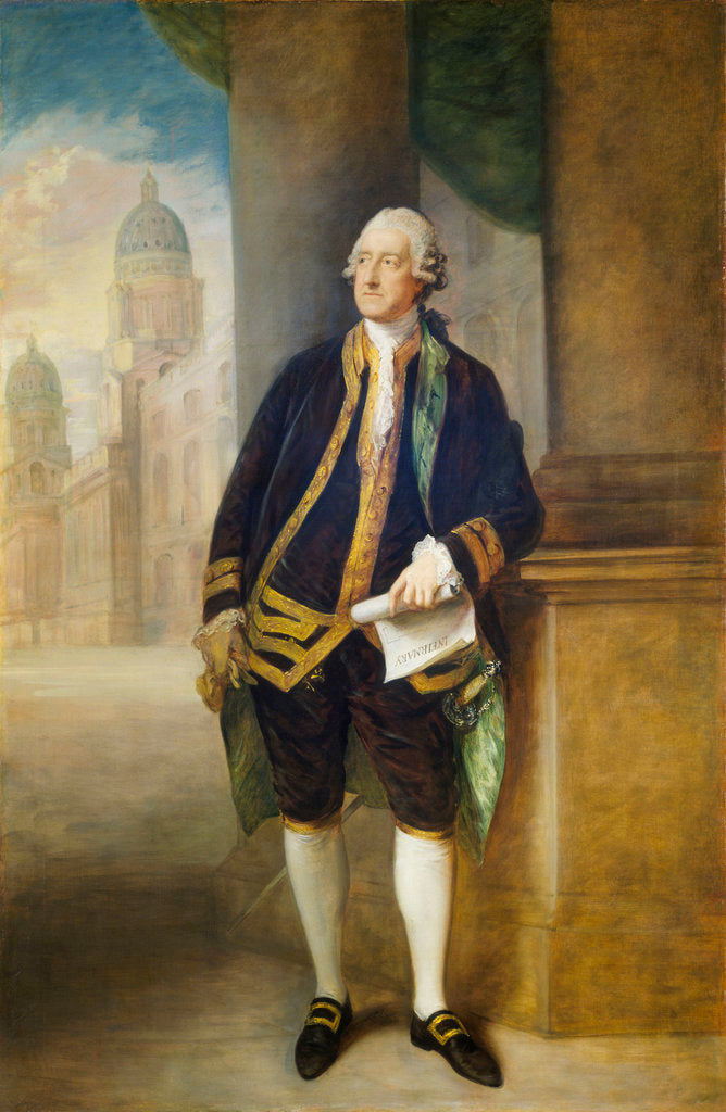 Detail of John Montagu, 4th Earl of Sandwich, 1st Lord of the Admiralty (1718-1792) by Thomas Gainsborough