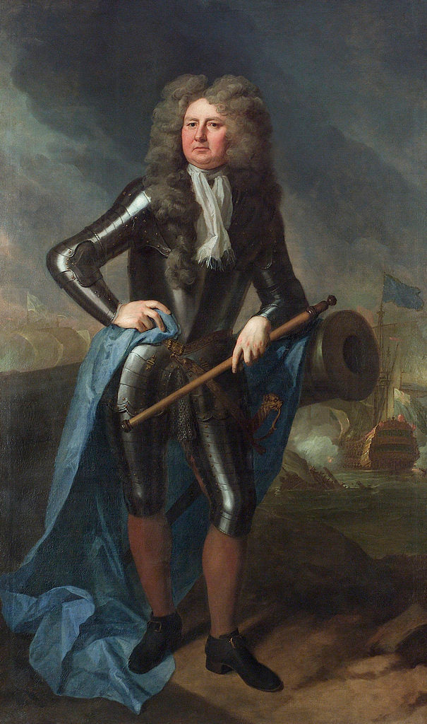 Detail of Admiral Sir Cloudesley Shovell (1650-1707) by Michael Dahl
