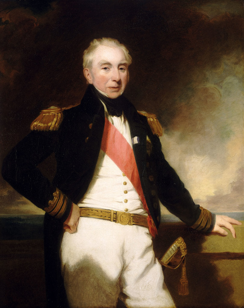 Detail of Admiral Sir Robert Stopford (1768-1847) by Frederick Richard Say