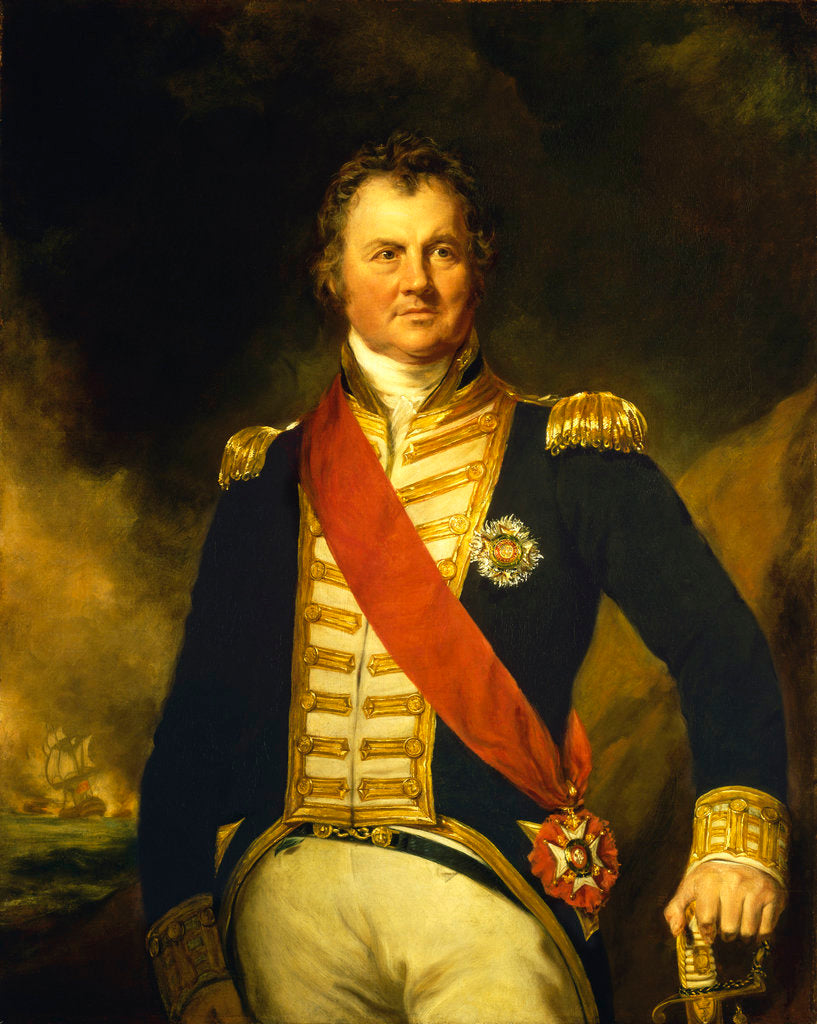 Detail of Admiral Sir Edward Thornborough (1754-1834) by Samuel Lane