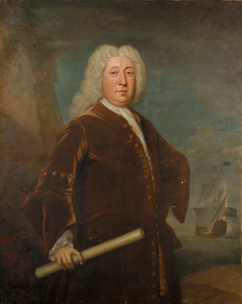 Detail of Sir George Walton (1665-1739) by Bartholomew Dandridge