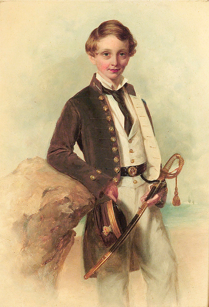 Detail of Portrait of a naval cadet by Godwin Williams