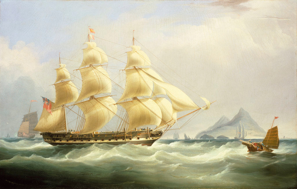 Detail of The East Indiaman 'Asia' by William John Huggins