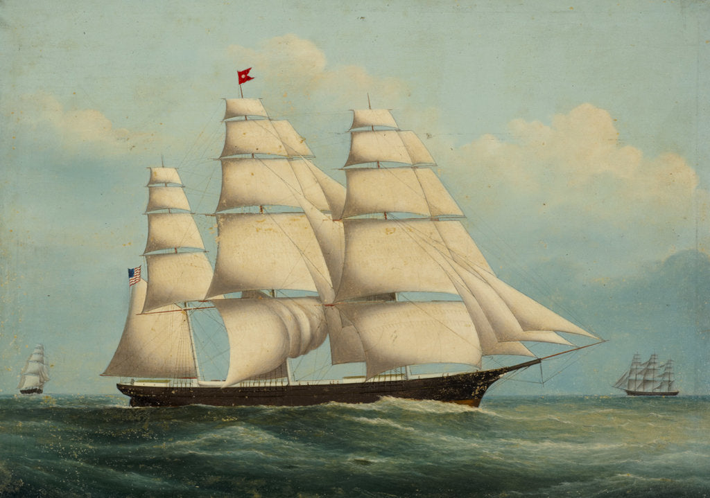 Detail of The clipper Flying Cloud by American School