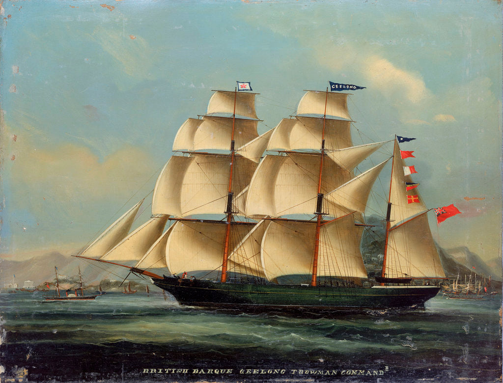 Detail of The barque 'Geelong' by Chinese School
