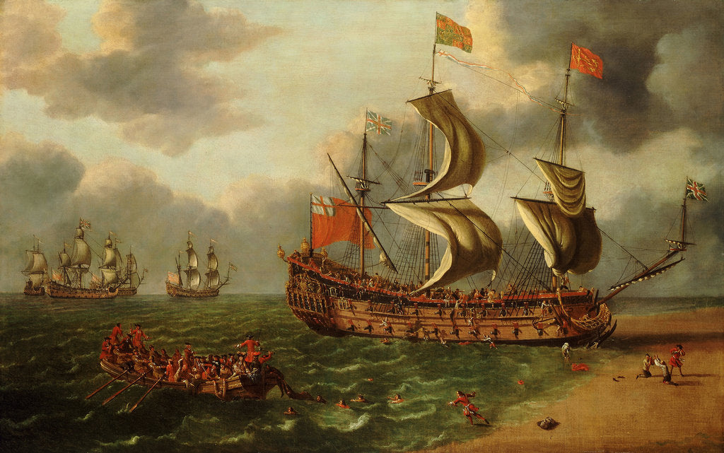 Detail of The wreck of the ''Gloucester'' off Yarmouth, 6 May 1682 by Johan Danckerts