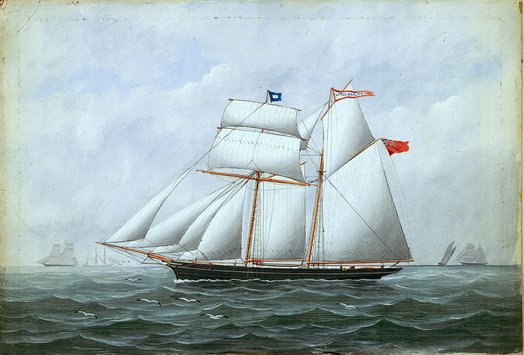 Detail of The schooner 'Little Beauty' by W. Pearn