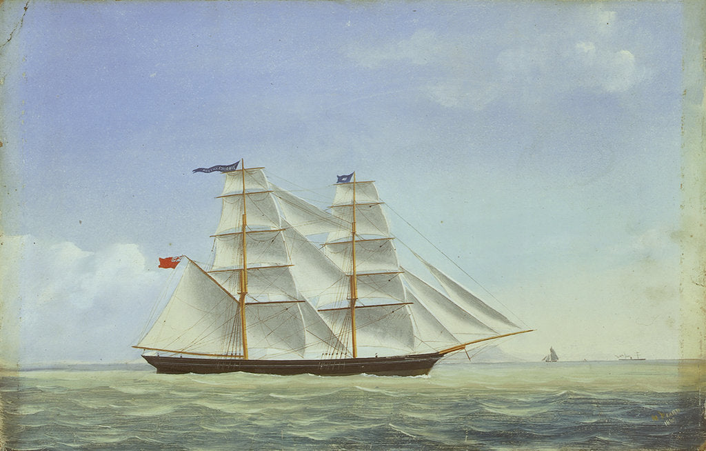 Detail of The brig 'Martha Edmonds' by W. Pearn