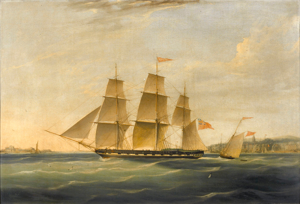 Detail of The ship 'Matilda' and cutter 'Zephyr' by James Miller Huggins