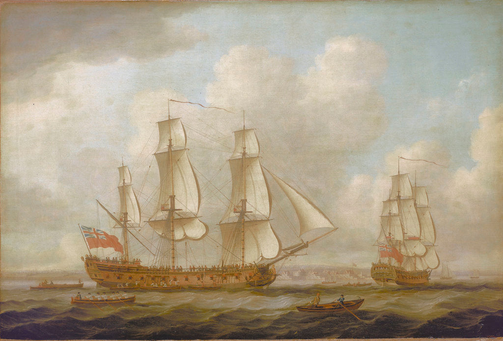 Detail of The East Indiaman 'Princess Royal' by John Cleveley