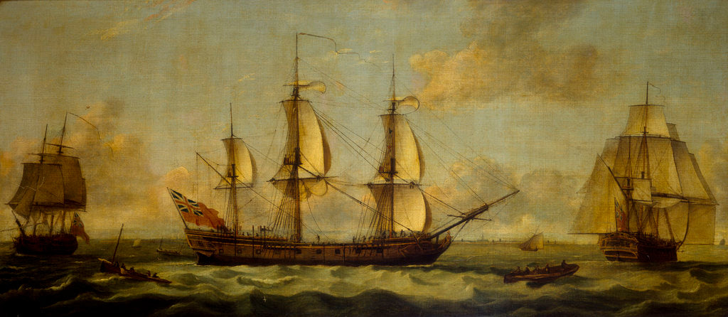 Detail of The Indiaman 'Royal Charlotte' by Robert Dodd