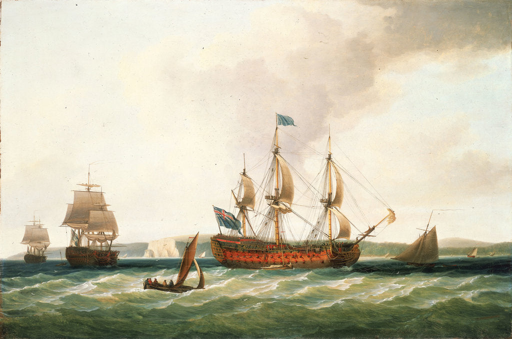 Detail of The 'St. George' and other vessels by Dominic Serres the Elder
