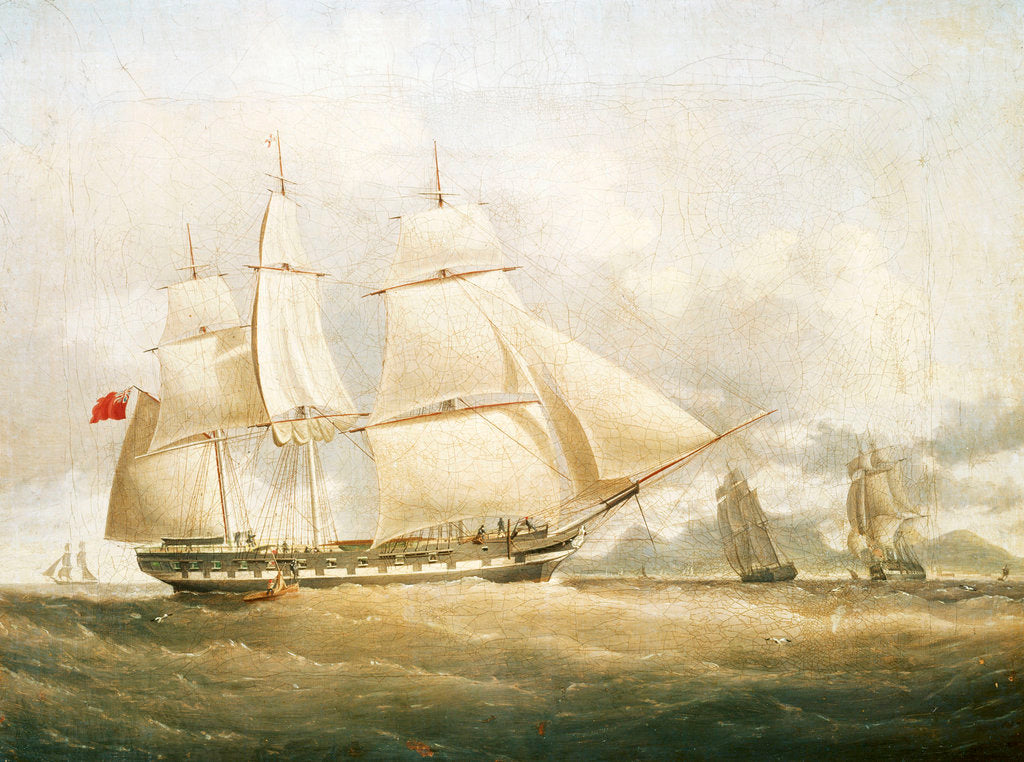 Detail of The ship 'Sir Edward Paget' (1822) by William John Huggins