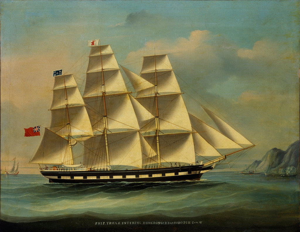 Detail of The barque 'Troas' by Chinese School
