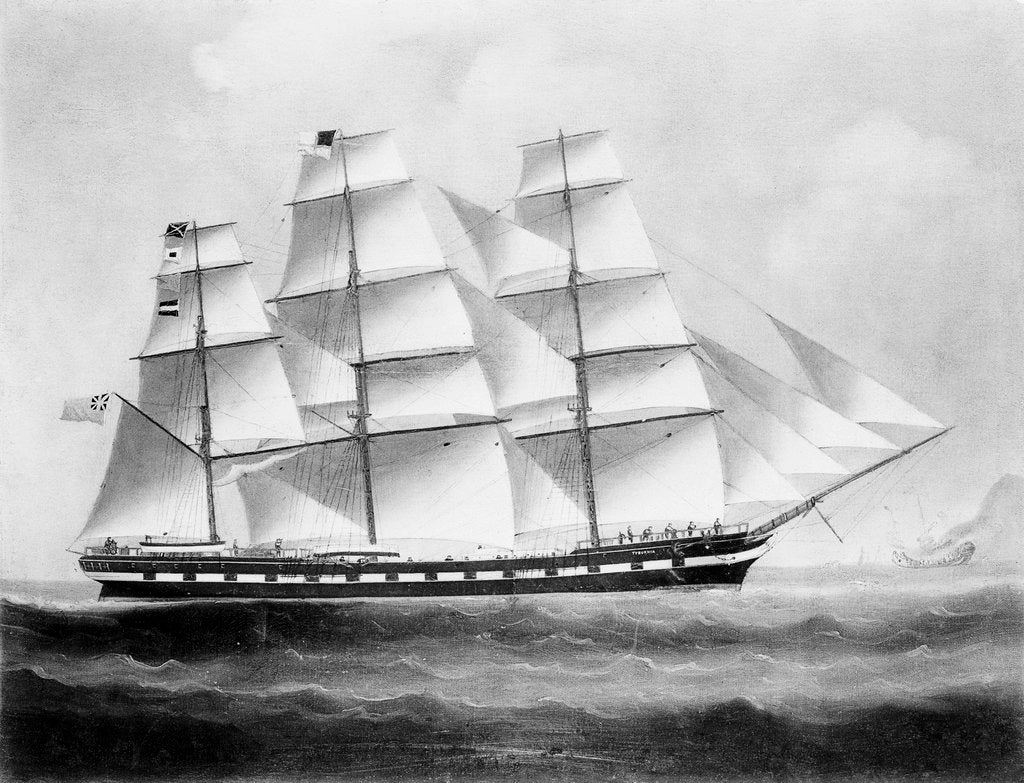 Detail of The ship 'Tyburnia' (1857) by British School