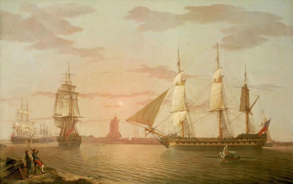 Detail of The East Indiaman ''Warley'' by Robert Salmon