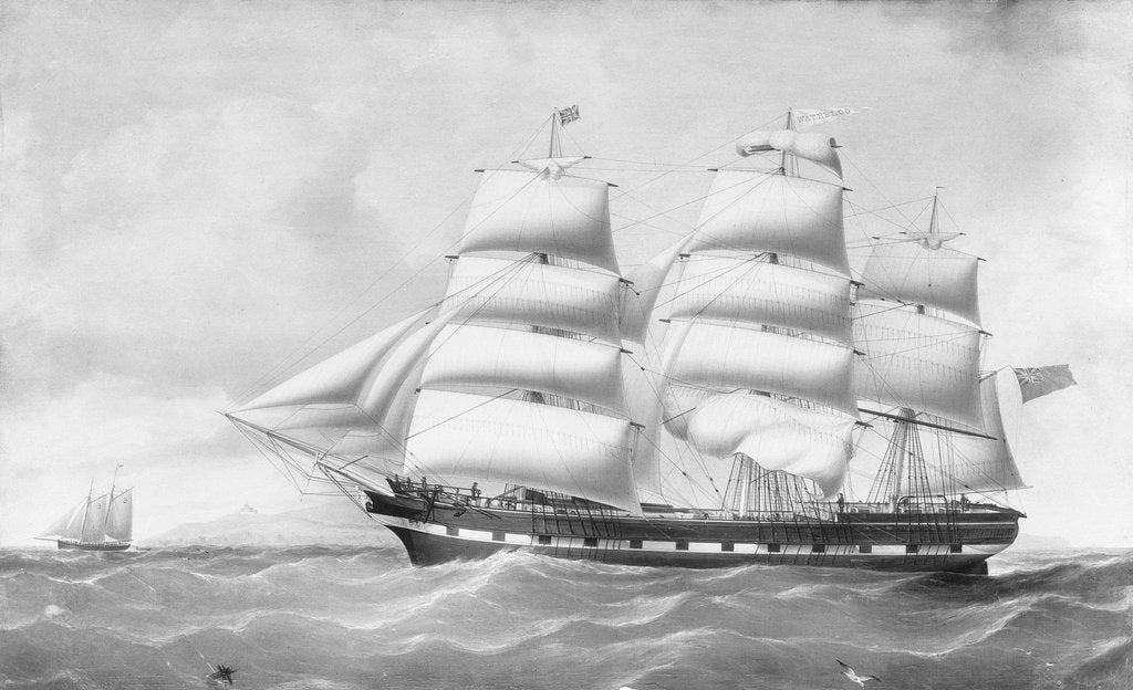 Detail of The ship 'Waterloo' (1833) by D. MacFarlane