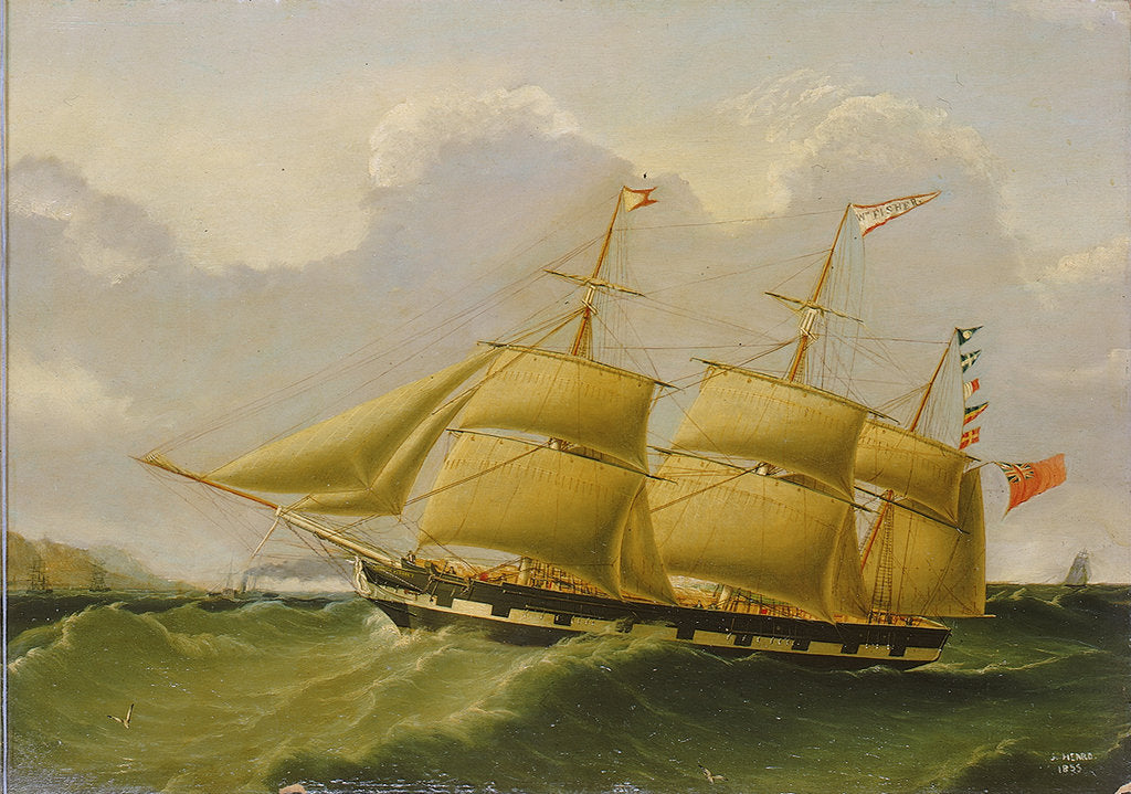 Detail of The barque 'William Fisher' by Joseph Heard