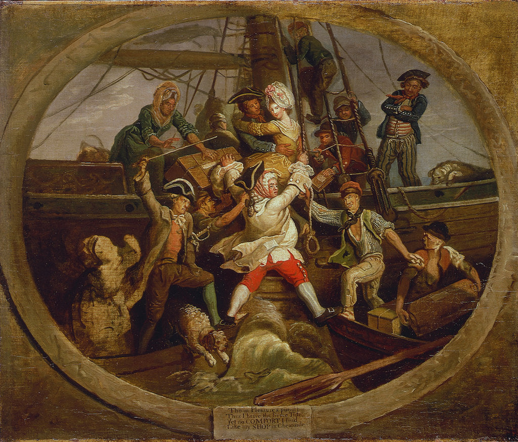 Detail of The Embarkation by John Collet
