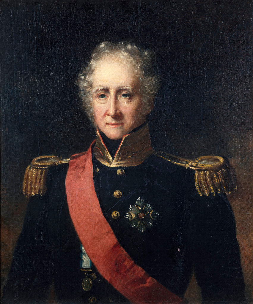 Detail of Portrait of an admiral, circa 1830 by British School