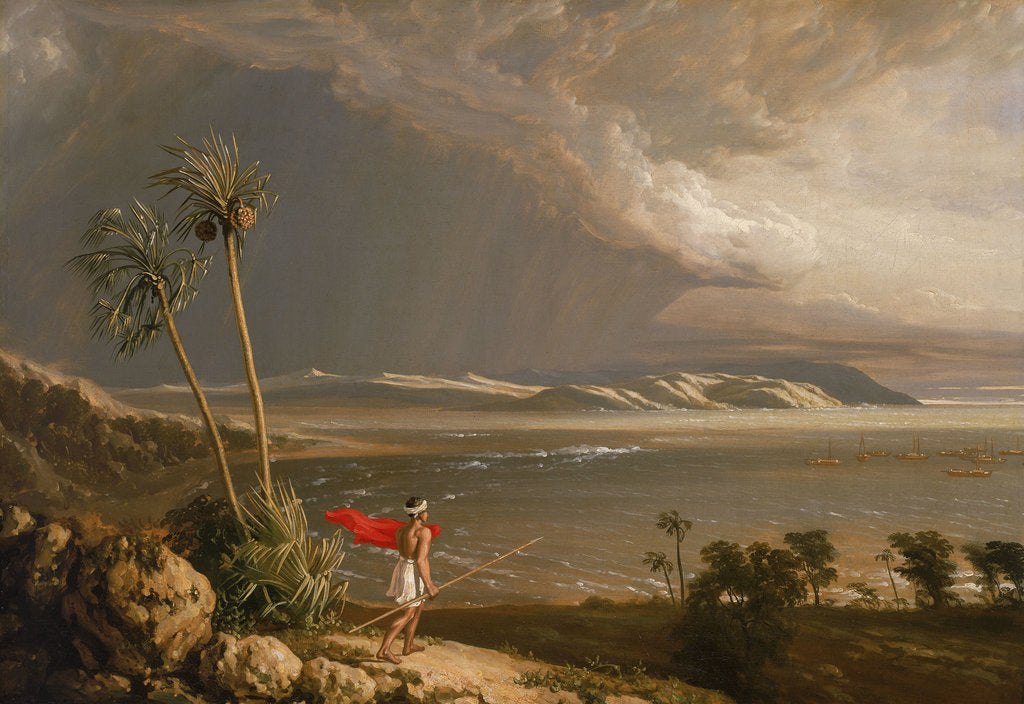 Detail of View of Malay Road from Pobassoo's Island, February 1803 by William Westall