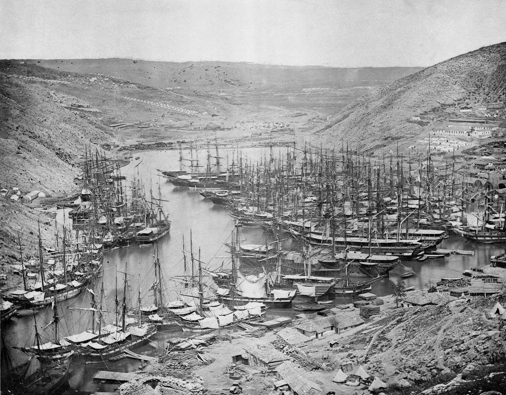 Detail of British Ships at Balaclava, 1855 by unknown