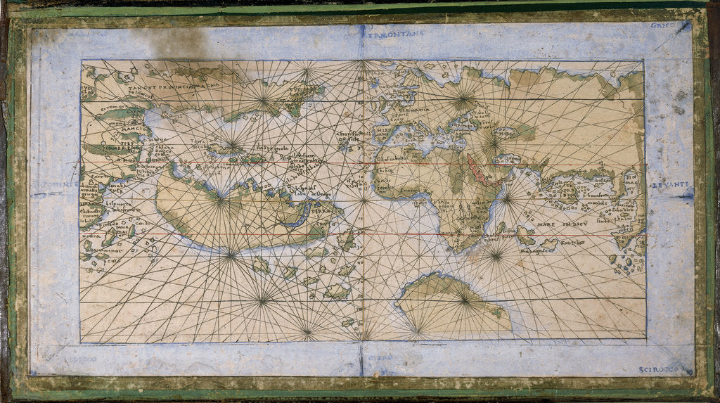 Detail of World planisphere by Francesco Rosselli