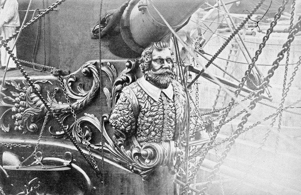 Detail of Figurehead of HMS 'Raleigh' (1873) by unknown