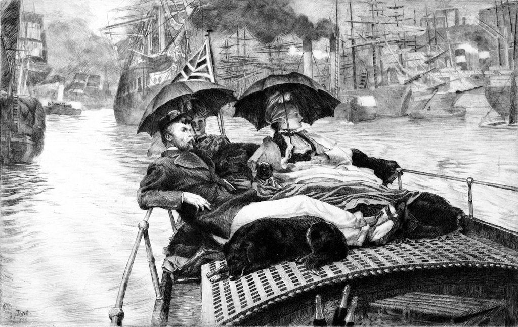 Detail of The Thames by James Jacques Joseph Tissot
