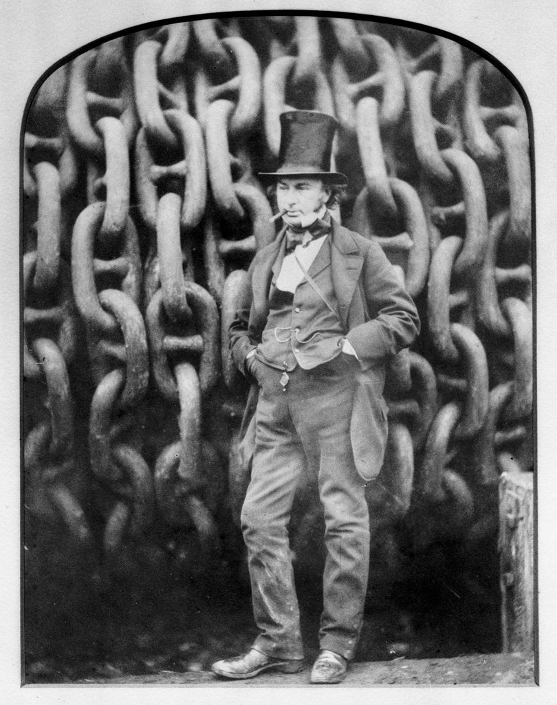 Detail of Isambard Kingdom Brunel at Millwall during the building of the 'Great Eastern' by Robert Howlett