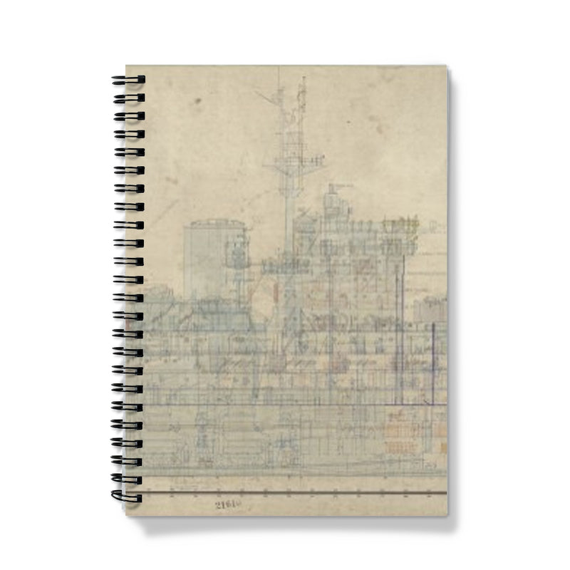 Profile plan of HMS Warspite Notebook