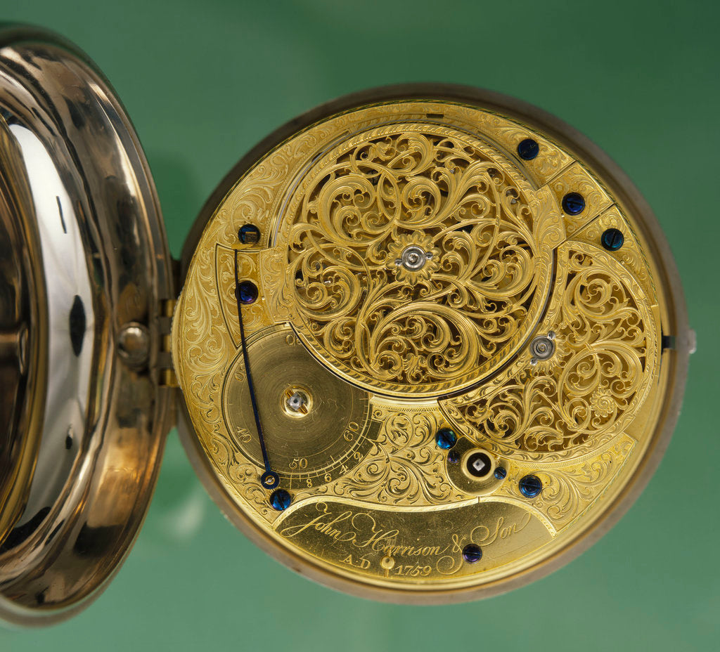 Detail of Marine timekeeper H4 by John Harrison