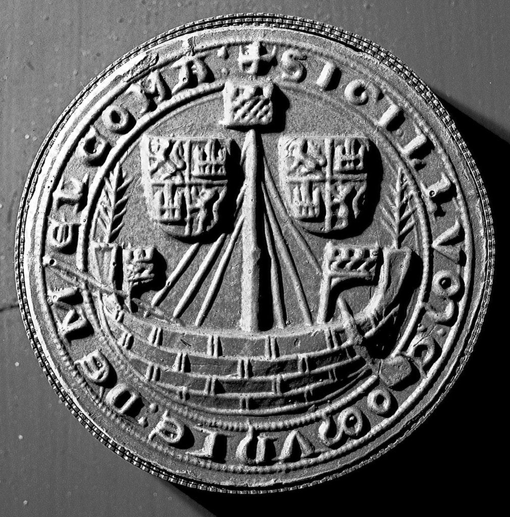 Detail of 1st common seal of the town of Melcombe Regis, 1290-1305 by Unknown