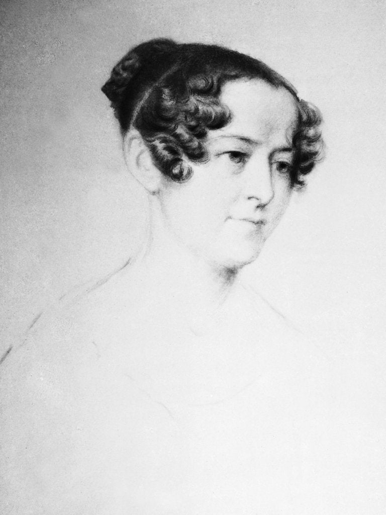 Detail of Portrait of Lady Jane Franklin (1791-1875) by unknown