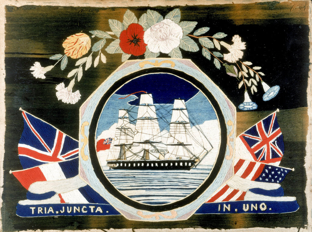 Detail of Embroidery of HMS 'Warrior' by unknown
